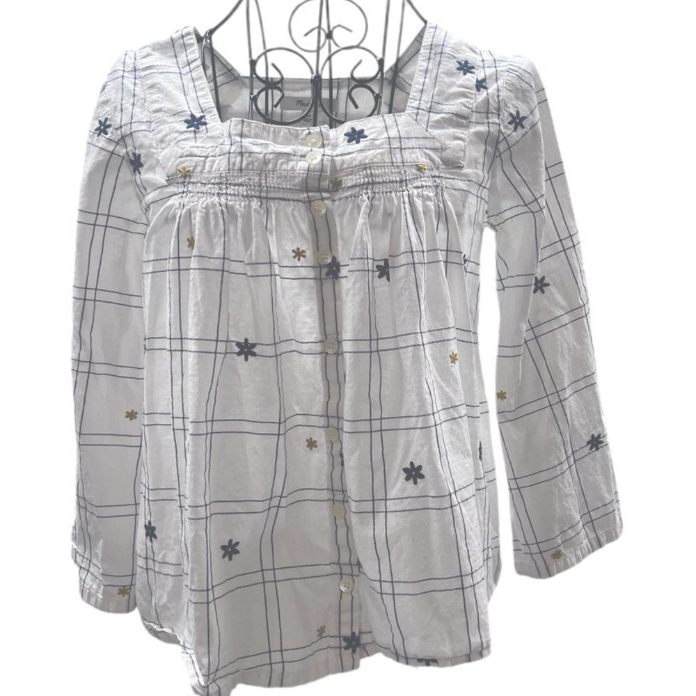 Madewell Embroidered Women's Top Peasant